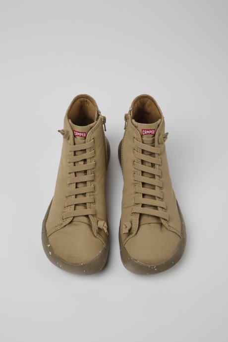 Design Peu Stadium Beige Ankle Boots For Men Camper