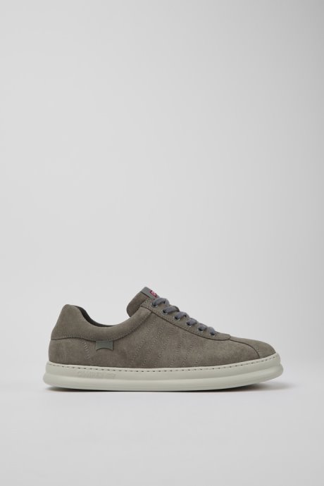 Camper Runner Grey Leather Sneakers For Men New Arrivals
