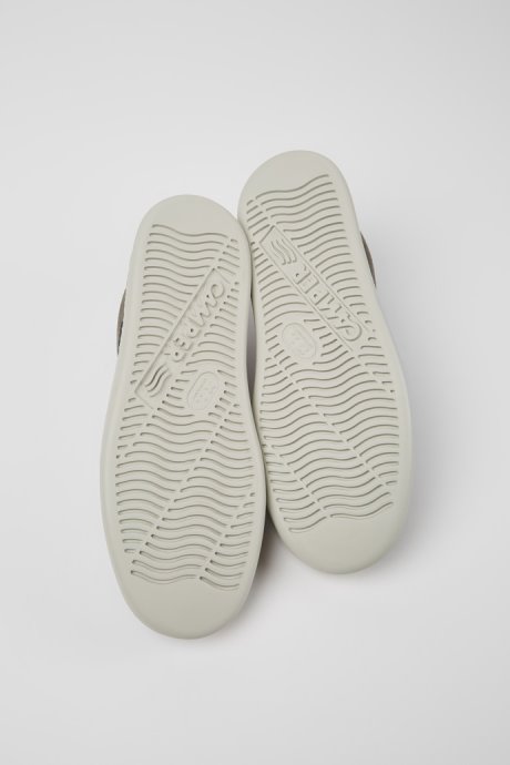 Camper Runner Grey Leather Sneakers For Men New Arrivals