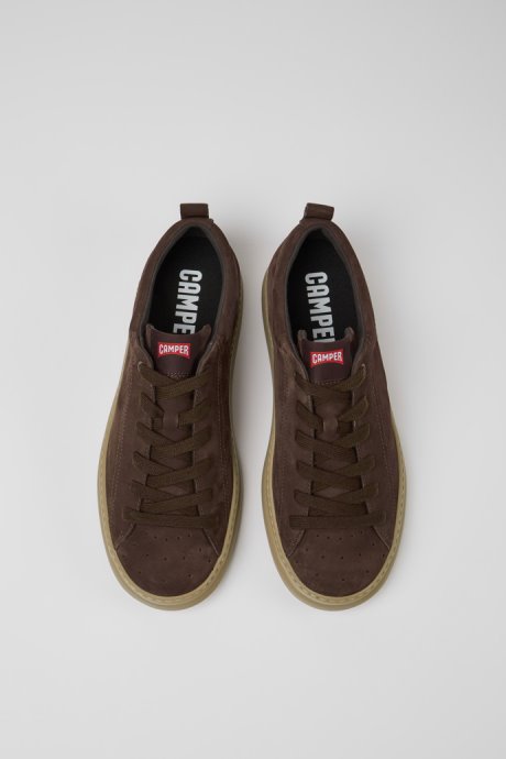 Camper Design Runner Brown Nubuck Sneakers For Men
