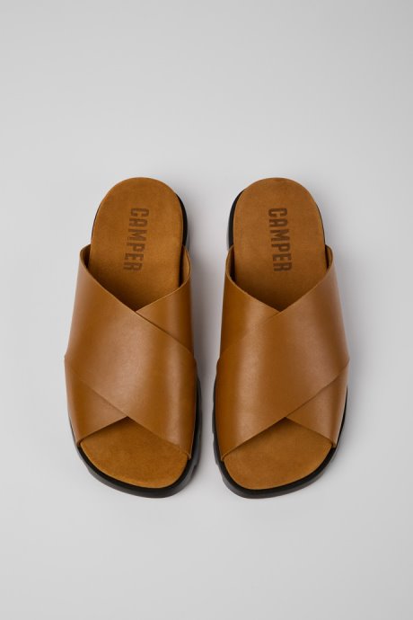 Camper Brutus Sandal Brown Leather Sandals For Men New Arrivals
