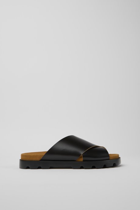 Brutus Sandal Black Leather Sandals For Men Camper New Arrivals