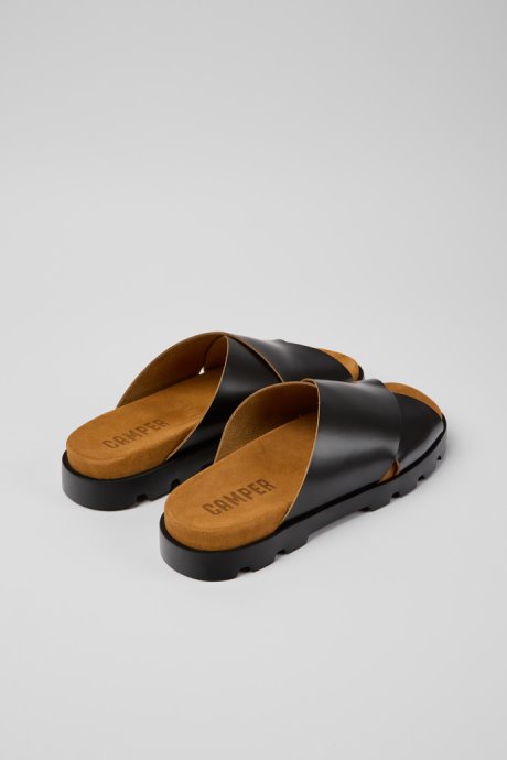 Brutus Sandal Black Leather Sandals For Men Camper New Arrivals