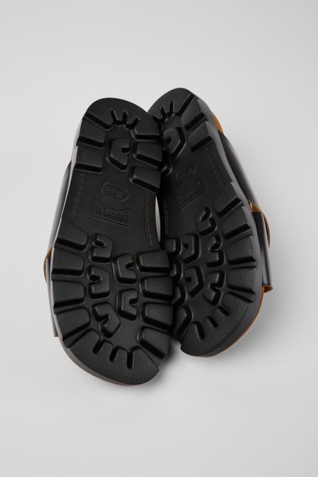 Brutus Sandal Black Leather Sandals For Men Camper New Arrivals