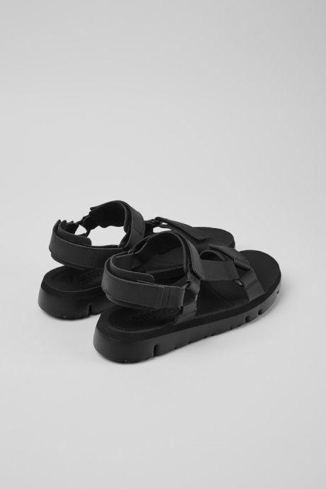 Exclusive Camper Oruga Black Leather Sandals For Men