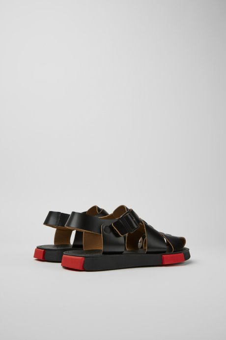 Set Black Leather Sandals For Men Exclusive Camper