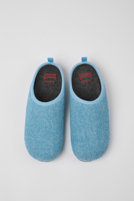 Wabi Blue Wool And Viscose Slippers For Men Camper New Arrivals