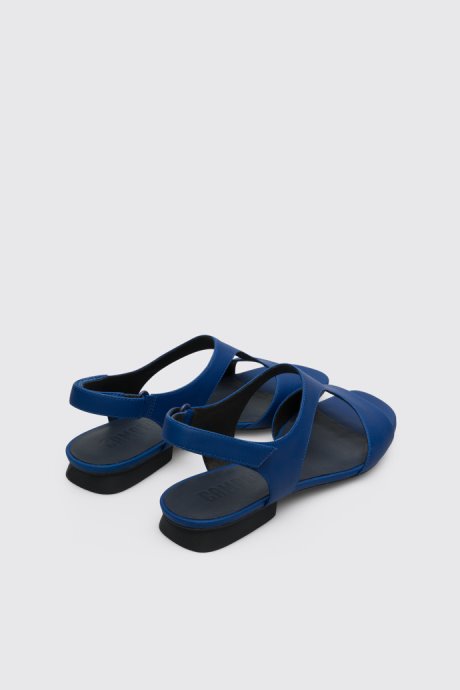 Casi Myra Women's Blue Textile T-Strap Sandal Camper New Arrivals