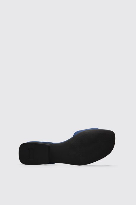 Casi Myra Women's Blue Textile T-Strap Sandal Camper New Arrivals