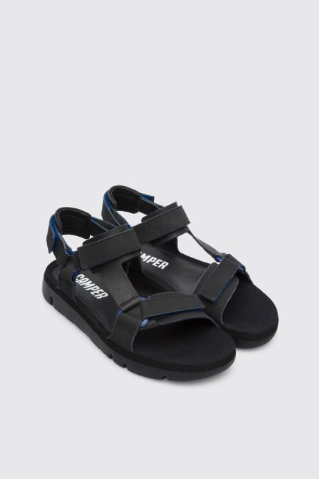 Oruga Black Sporty Strap Sandal For Men Exclusive Camper