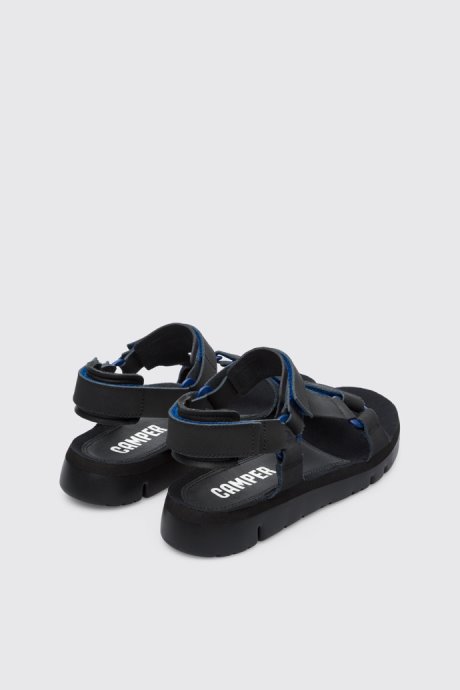 Oruga Black Sporty Strap Sandal For Men Exclusive Camper