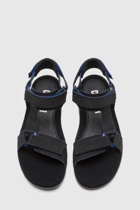 Oruga Black Sporty Strap Sandal For Men Exclusive Camper