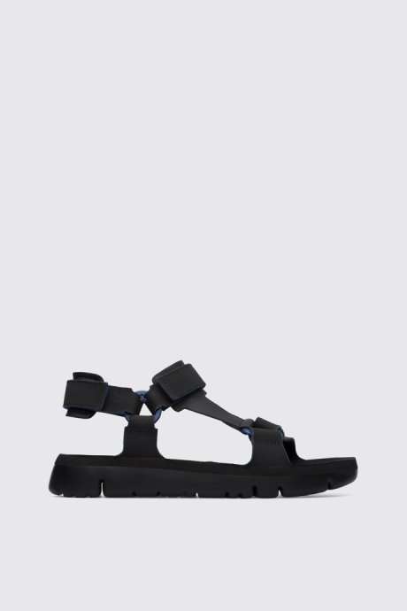 Oruga Black Sporty Strap Sandal For Men Exclusive Camper
