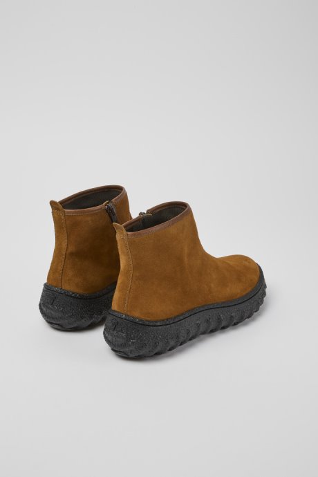 Camper Ground Michelin Brown Suede Ankle Boots New Arrivals