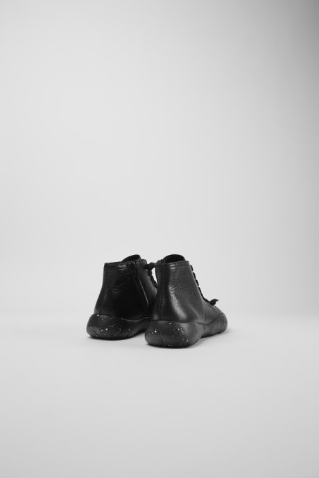 Camper Peu Stadium Black Leather Ankle Boots For Women New Arrivals