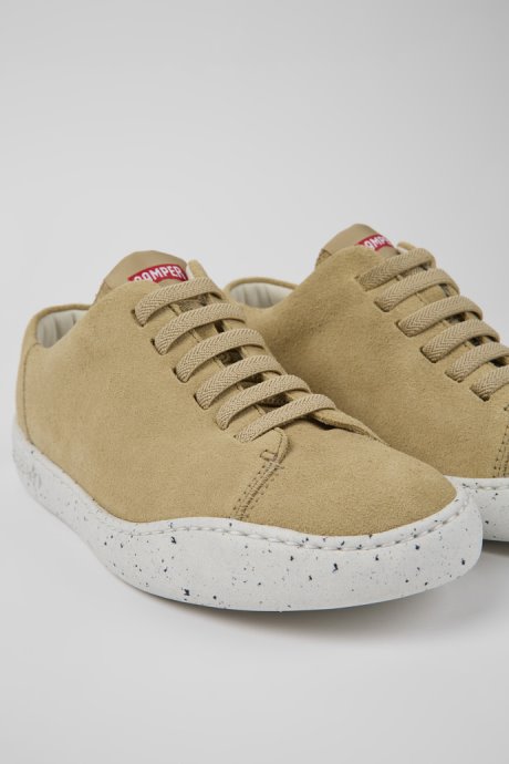 Camper Design Peu Touring Beige Nubuck Sneakers For Women