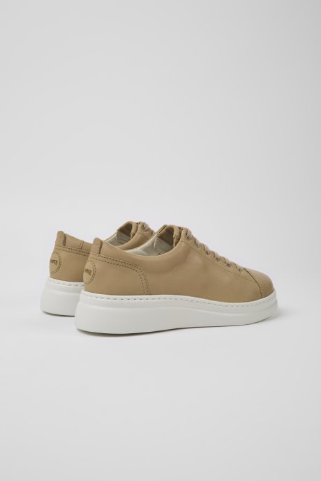 Runner Up Beige Leather Sneakers For Women Exclusive Camper