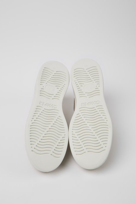 Runner Up Beige Leather Sneakers For Women Exclusive Camper