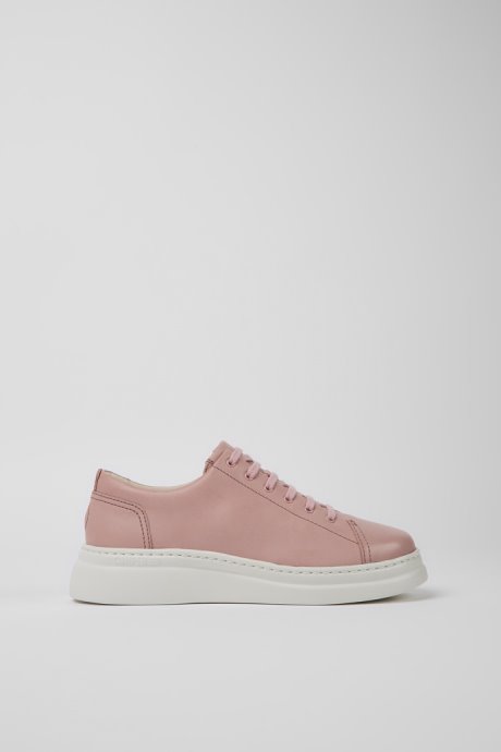 Design Runner Up Pink Leather Sneakers For Women Camper