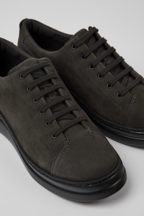 Design Runner Up Gray Nubuck Sneakers For Women Camper