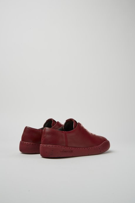Camper Design Peu Touring Burgundy Leather Sneakers For Women