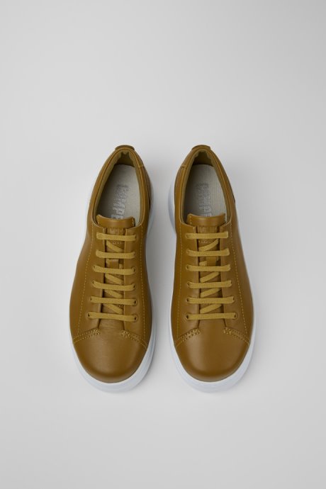 Design Runner Up Brown Leather Sneakers For Women Camper