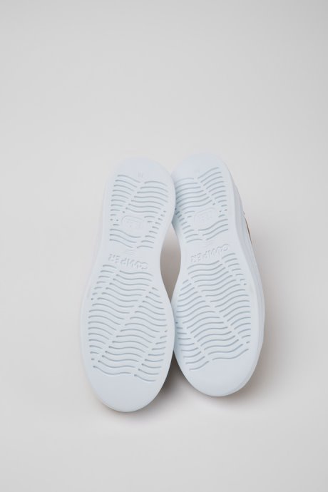 Design Runner Up Brown Leather Sneakers For Women Camper