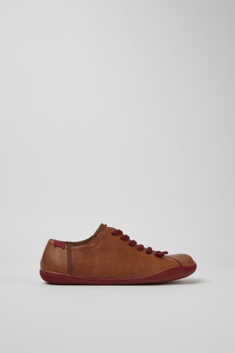 Camper Peu Brown Leather Shoes For Women New Arrivals