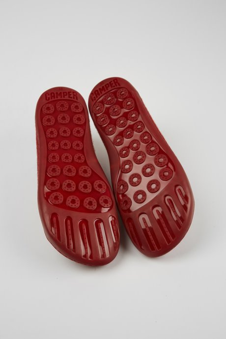 Camper Design Peu Burgundy Wool And Viscose Shoes For Women