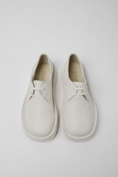 Brothers Polze White Leather Shoes For Women Exclusive Camper