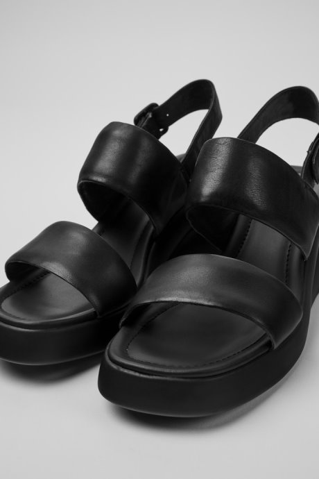 Exclusive Camper Kaah Black Leather Sandals For Women