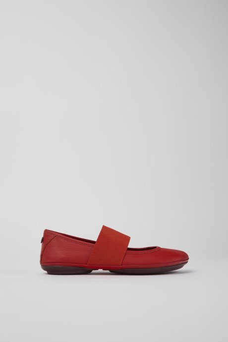 Camper Design Right Red Leather Shoes For Women