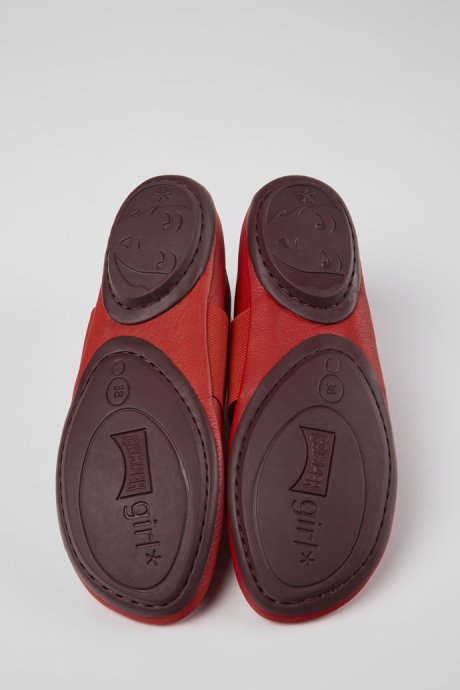 Camper Design Right Red Leather Shoes For Women