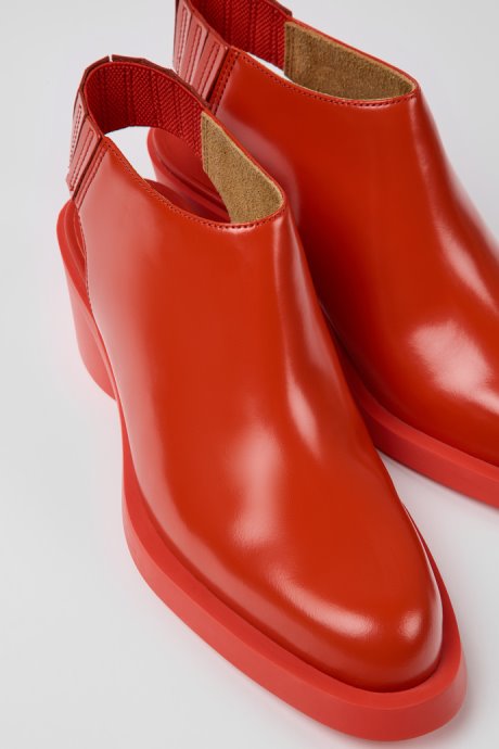 Camper Design Bonnie Red Leather Heels For Women