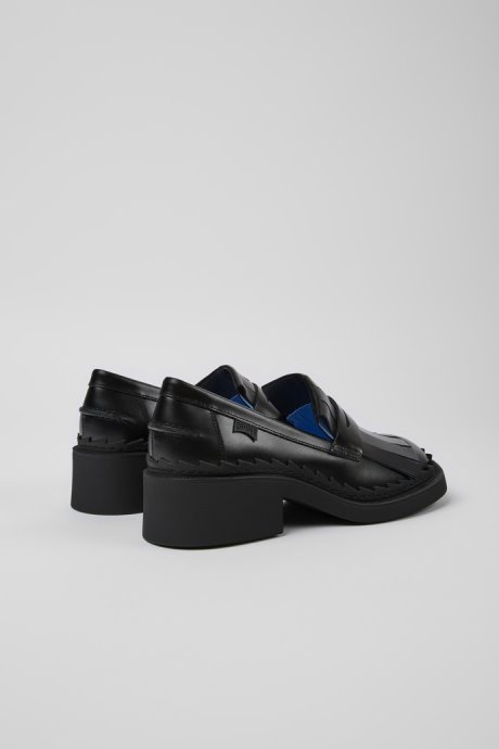 Camper Taylor Black Leather Loafers For Women New Arrivals