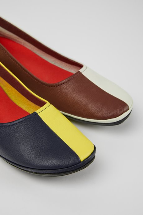 Twins Multicolored Leather Shoes For Women Camper New Arrivals