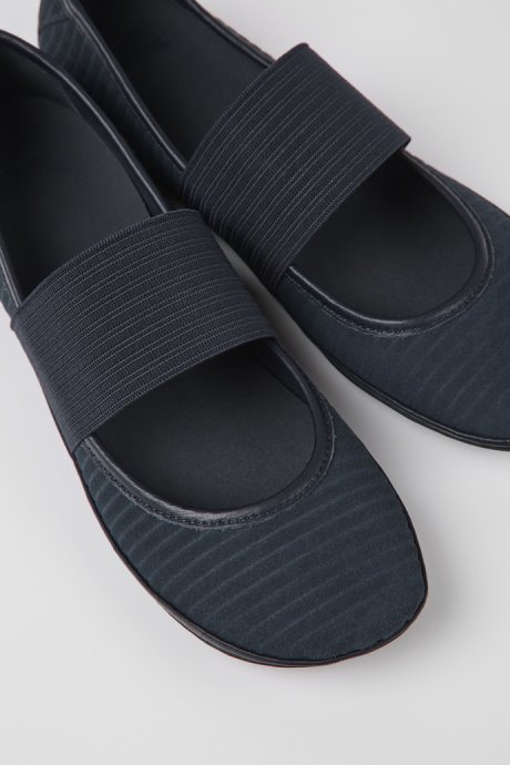 Exclusive Camper Right Blue Recycled Leather Ballerina Flats For Women