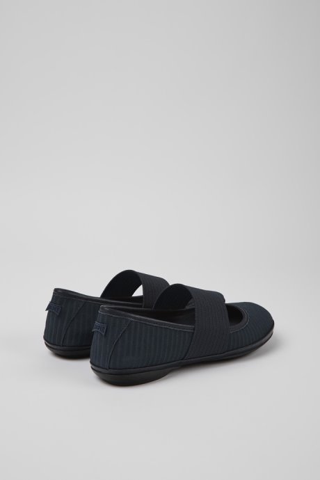 Exclusive Camper Right Blue Recycled Leather Ballerina Flats For Women