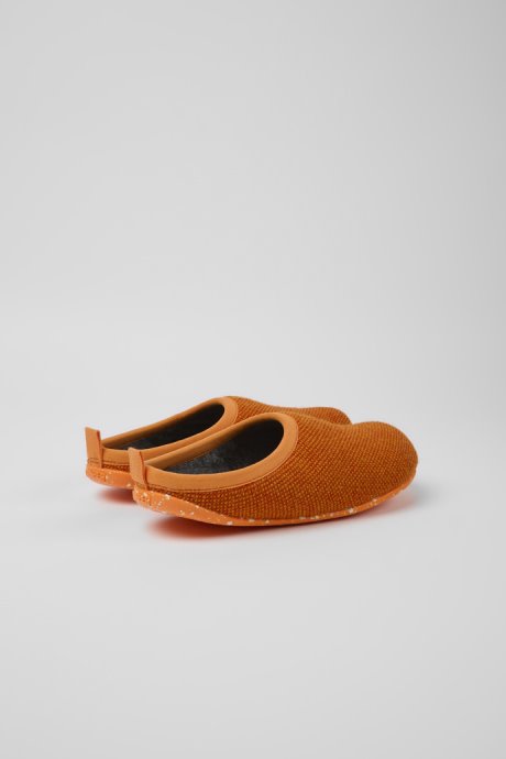 Wabi Orange Wool And Viscose Slippers For Women Exclusive Camper