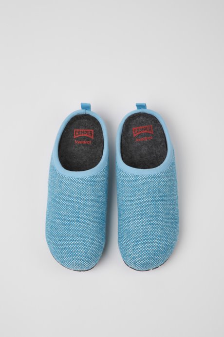 Camper Wabi Blue Wool And Viscose Slippers For Women New Arrivals