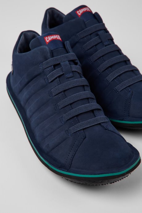 Beetle Gore-Tex Navy Blue Nubuck Ankle Boots For Men Camper New Arrivals