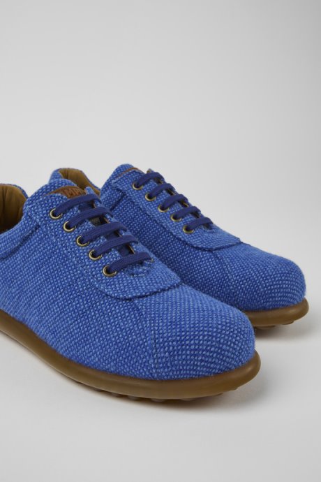 Pelotas Blue Wool Viscose And Leather Shoes For Men Exclusive Camper