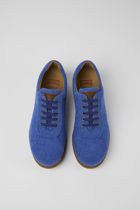 Pelotas Blue Wool Viscose And Leather Shoes For Men Exclusive Camper