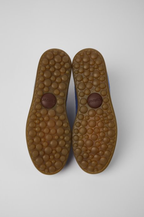 Pelotas Blue Wool Viscose And Leather Shoes For Men Exclusive Camper