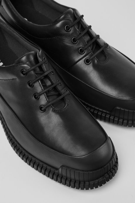 Design Pix Black Leather Lace-Up Shoes Camper
