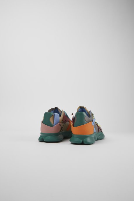Camper Design Twins Multicolored Leather And Nubuck Sneakers For Men