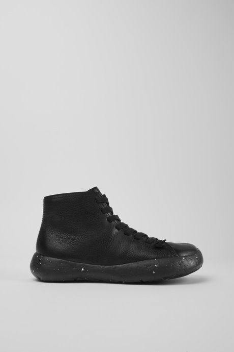 Exclusive Camper Peu Stadium Black Leather Ankle Boots For Men
