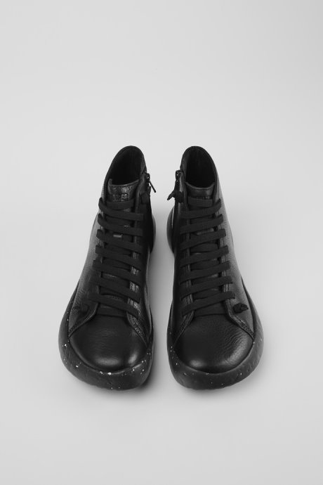 Exclusive Camper Peu Stadium Black Leather Ankle Boots For Men