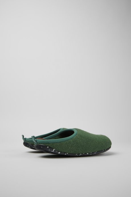 Wabi Green Wool Slippers For Men Camper New Arrivals